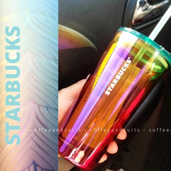 SB Rainbow Oilslick Glass Tumbler 18oz NWT